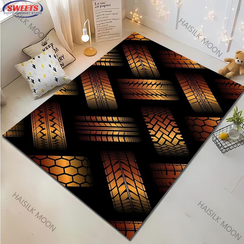 Black and Gold Tire Pattern Printed Carpet Suitable for Living Room Children s Room Bedroom Playroom Entryway Home Decor Floor 40x60cm
Black and Gold Tire Pattern Printed Carpet Suitable for Living Room Children s Room Bedroom Playroom Entryway Home Decor Floor 40x60cm