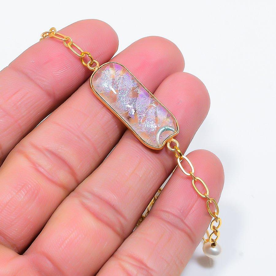 Dicorich Glass Gemstone Handmade 925 Sterling Silver Bracelet 7-8 GK-3208
Dicorich Glass Gemstone Handmade 925 Sterling Silver Bracelet 7-8 GK-3208