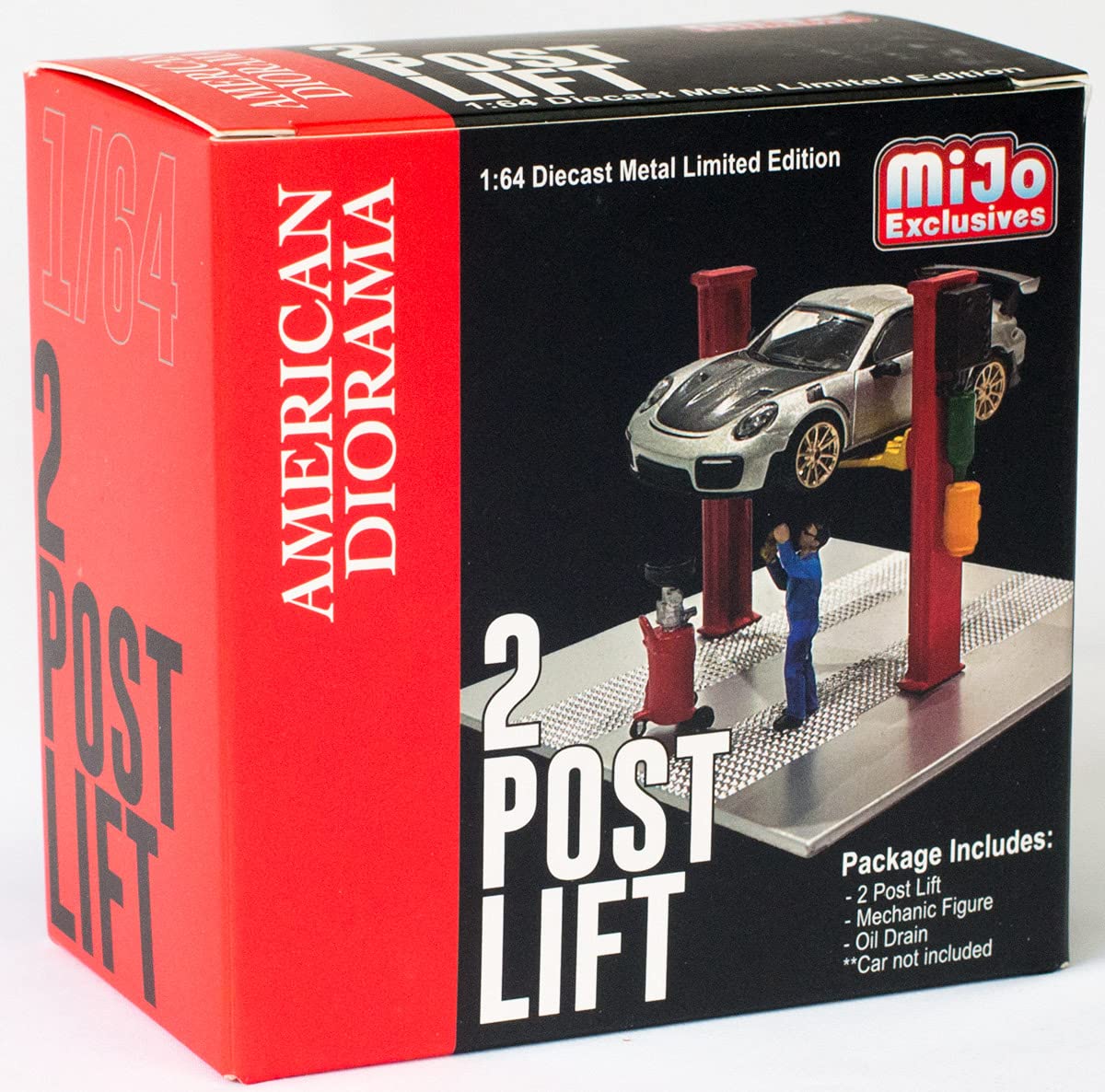 American Diorama Figures 2 Post Lift with Oil Drain RED 1/64 (MiJo Exclusive)
American Diorama Figures 2 Post Lift with Oil Drain RED 1/64 (MiJo Exclusive)