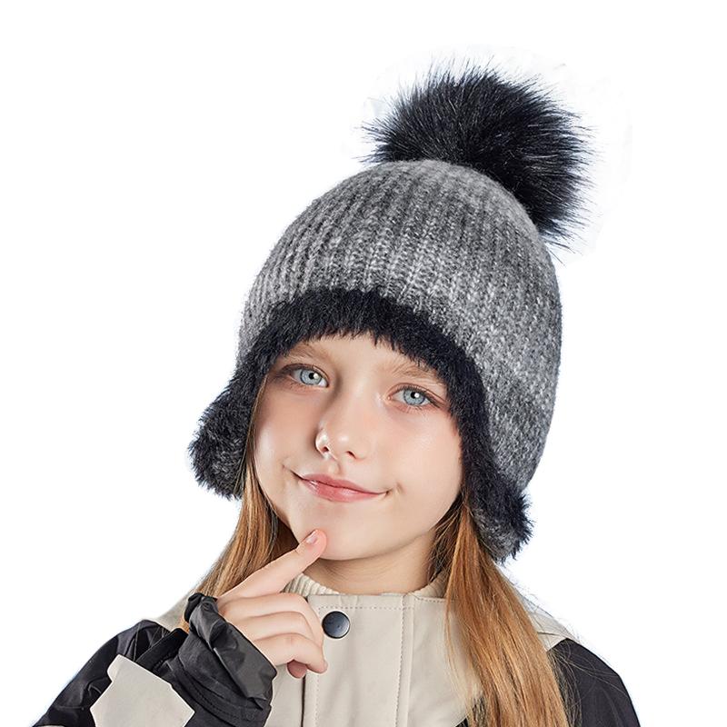 Корейские цветные детские шапки, симпатичная вязаная шапка с меховым шариком, зимние шапки для защиты ушей для девочек, уличные, плюс бархатные теплые капюшоны, аксессуары чёрный
Корейские цветные детские шапки, симпатичная вязаная шапка с меховым шариком, зимние шапки для защиты ушей для девочек, уличные, плюс бархатные теплые капюшоны, аксессуары чёрный