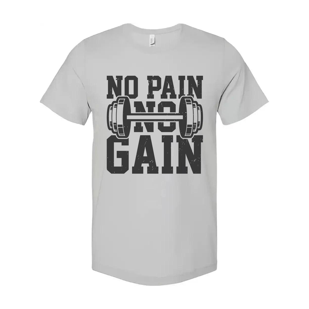 No Pain No Gain Unisex T Shirt With Barbell Graphic For Fitness Enthusiasts And M
No Pain No Gain Unisex T Shirt With Barbell Graphic For Fitness Enthusiasts And M