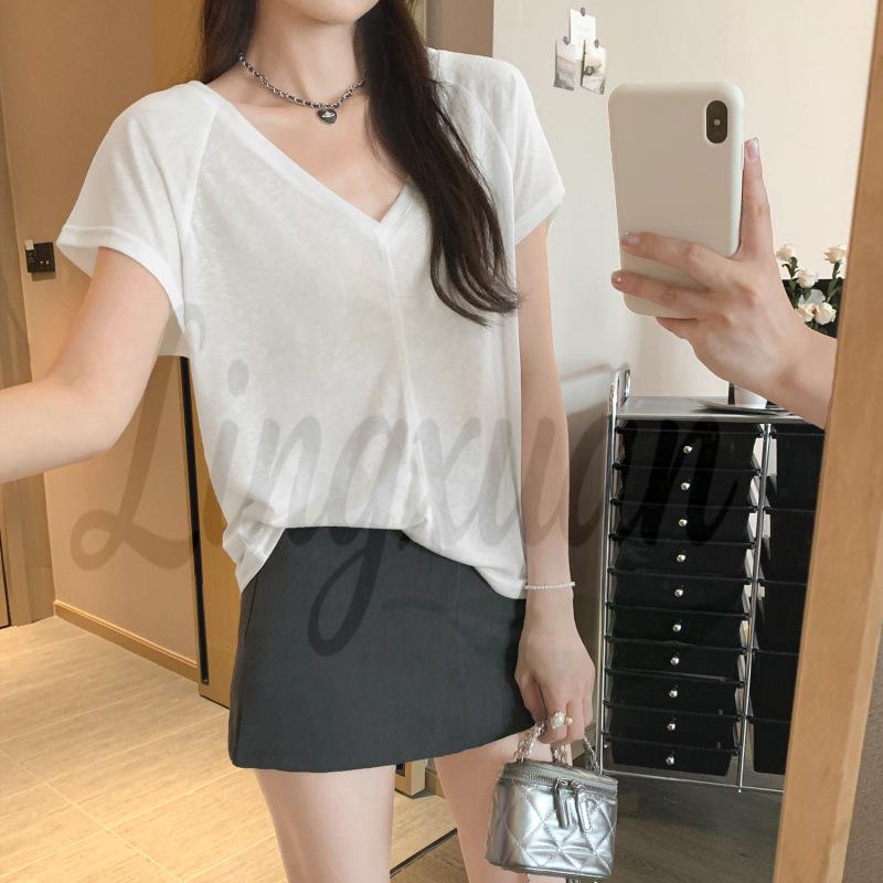 High-End Lyocell Tencel V-Neck Women s Short-Sleeve Slimming T-Shirt Extra Large білий
High-End Lyocell Tencel V-Neck Women s Short-Sleeve Slimming T-Shirt Extra Large білий