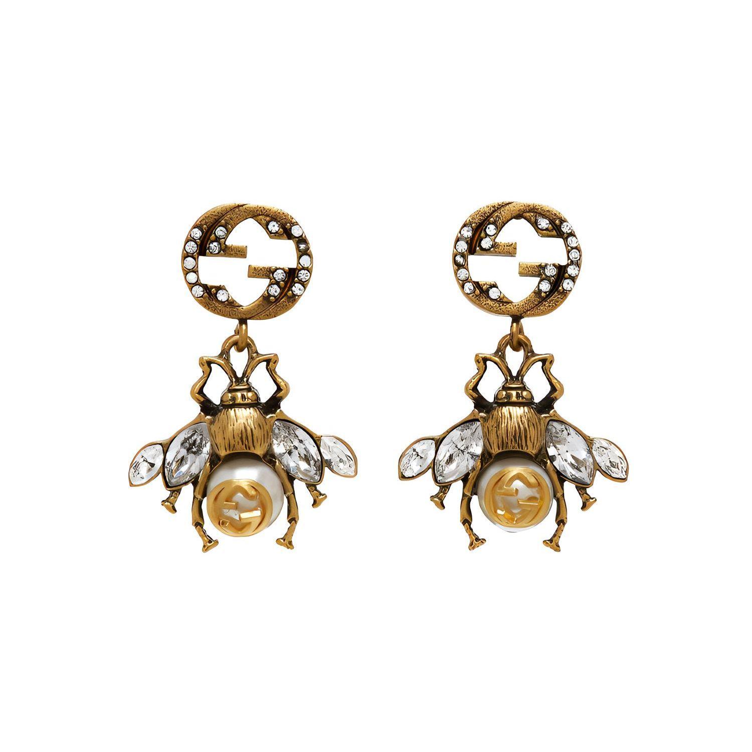 Gucci Iconic Pattern Decorated Fashion Jewelry Vintage Style Glossy Earrings Women earrings Gold 221451F022012 Gold,F
Gucci Iconic Pattern Decorated Fashion Jewelry Vintage Style Glossy Earrings Women earrings Gold 221451F022012 Gold,F