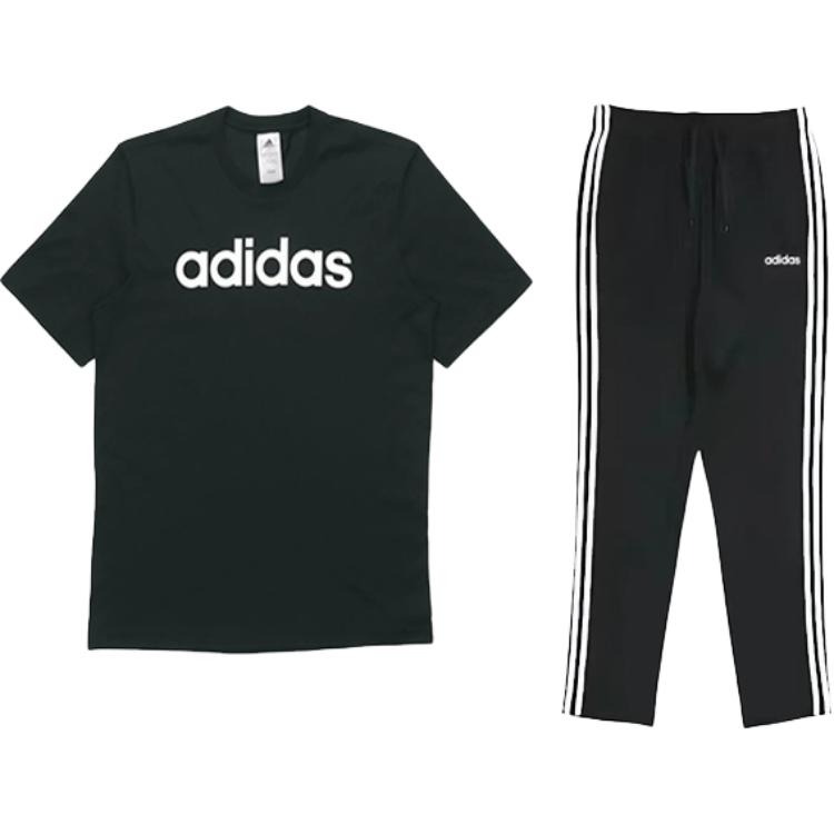 Adidas Solid Color Brand Logo Design Round Neck Short Sleeve Comfortable Mid Waist Outdoor Long Pants Casual Sports Suit Men suit Black DU0404+DU0456 S
Adidas Solid Color Brand Logo Design Round Neck Short Sleeve Comfortable Mid Waist Outdoor Long Pants Casual Sports Suit Men suit Black DU0404+DU0456 S