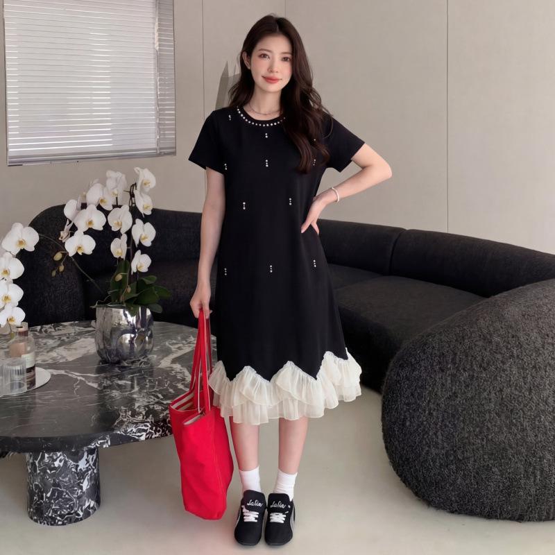 2026 Summer Maternity Dress: Korean Style, Loose Slimming, Round Neck, Midi Length, Knit for Pregnant Women Large чёрный
2026 Summer Maternity Dress: Korean Style, Loose Slimming, Round Neck, Midi Length, Knit for Pregnant Women Large чёрный