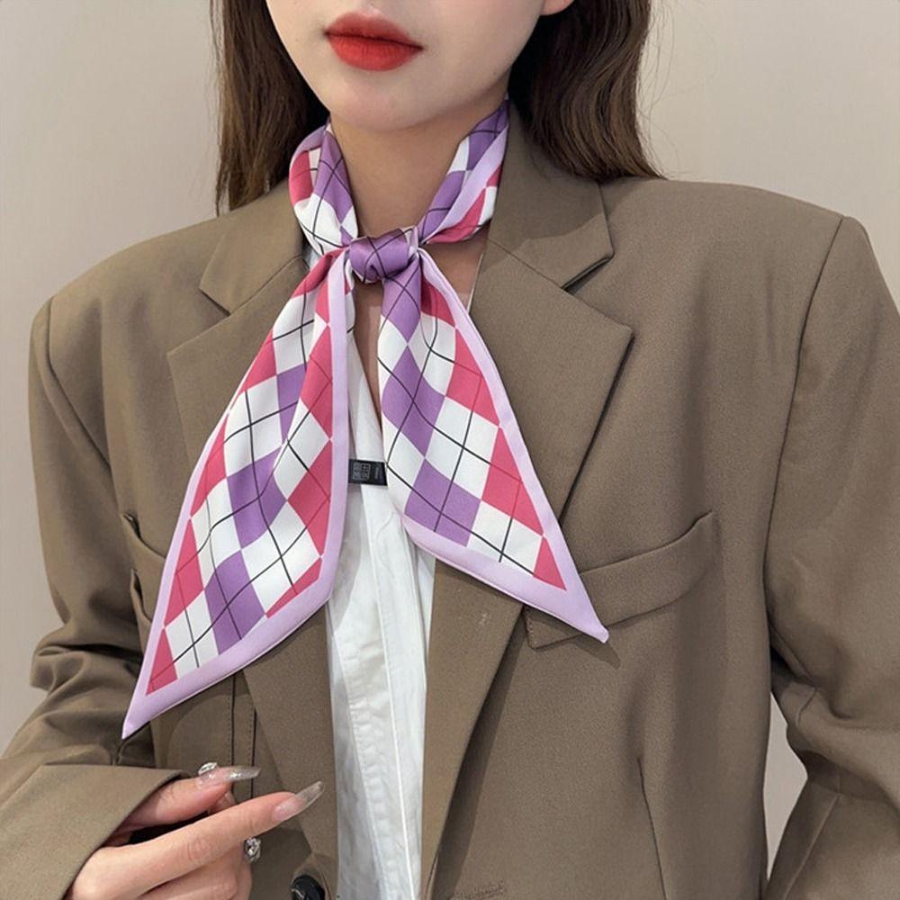Plaid Headscarf Sweet Neck Scarf Flower Printed Scarf Floral Women Hair Ribbon Satin Silk Scarf tulip
Plaid Headscarf Sweet Neck Scarf Flower Printed Scarf Floral Women Hair Ribbon Satin Silk Scarf tulip