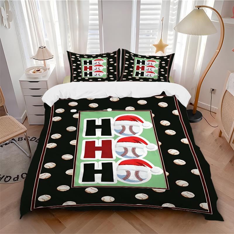 3pcs Christmas Baseball Santa Claus Ho Ho Ho Holiday Comforter Set, Festive Gift for Bedroom and Guest Room Decoration 135x200cm
3pcs Christmas Baseball Santa Claus Ho Ho Ho Holiday Comforter Set, Festive Gift for Bedroom and Guest Room Decoration 135x200cm