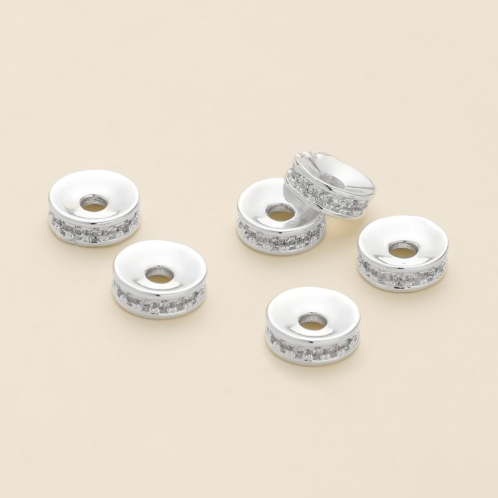 1Piece 4/6/8mm 14/18K Gold Color Plated Zircon Wheel Bracelets Spacer Beads for DIY Necklace Jewelry Making Accessories 4mm срібний
1Piece 4/6/8mm 14/18K Gold Color Plated Zircon Wheel Bracelets Spacer Beads for DIY Necklace Jewelry Making Accessories 4mm срібний