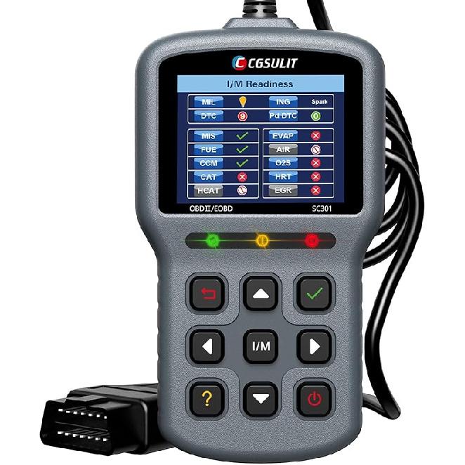 CGSULIT Автомобильный сканер кодов SC301 OBD2 с проверкой на смог и сбросом индикатора Check Engine, Чтение/Сброс кодов ошибок, Данные в реальном времени, Поиск DTC, Бортовой монитор серый
CGSULIT Автомобильный сканер кодов SC301 OBD2 с проверкой на смог и сбросом индикатора Check Engine, Чтение/Сброс кодов ошибок, Данные в реальном времени, Поиск DTC, Бортовой монитор серый