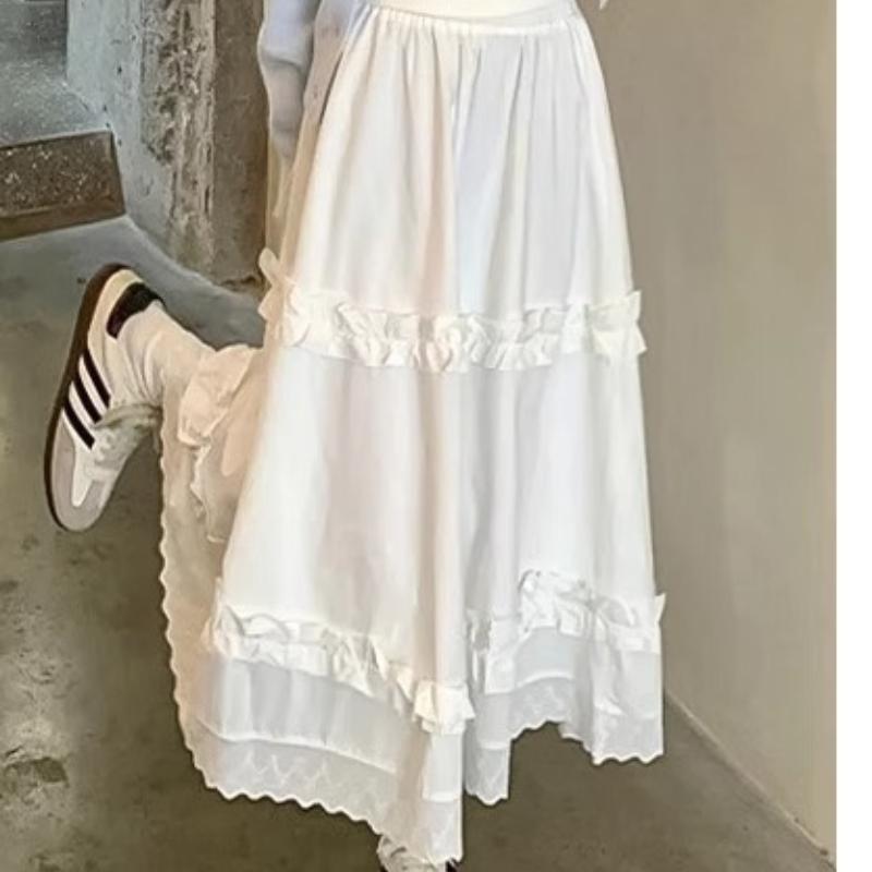 White Wood Ear Cake Skirt for Women In Spring and Summer New Lace A-line Skirt High-waisted Slim Skirt XL білий
White Wood Ear Cake Skirt for Women In Spring and Summer New Lace A-line Skirt High-waisted Slim Skirt XL білий