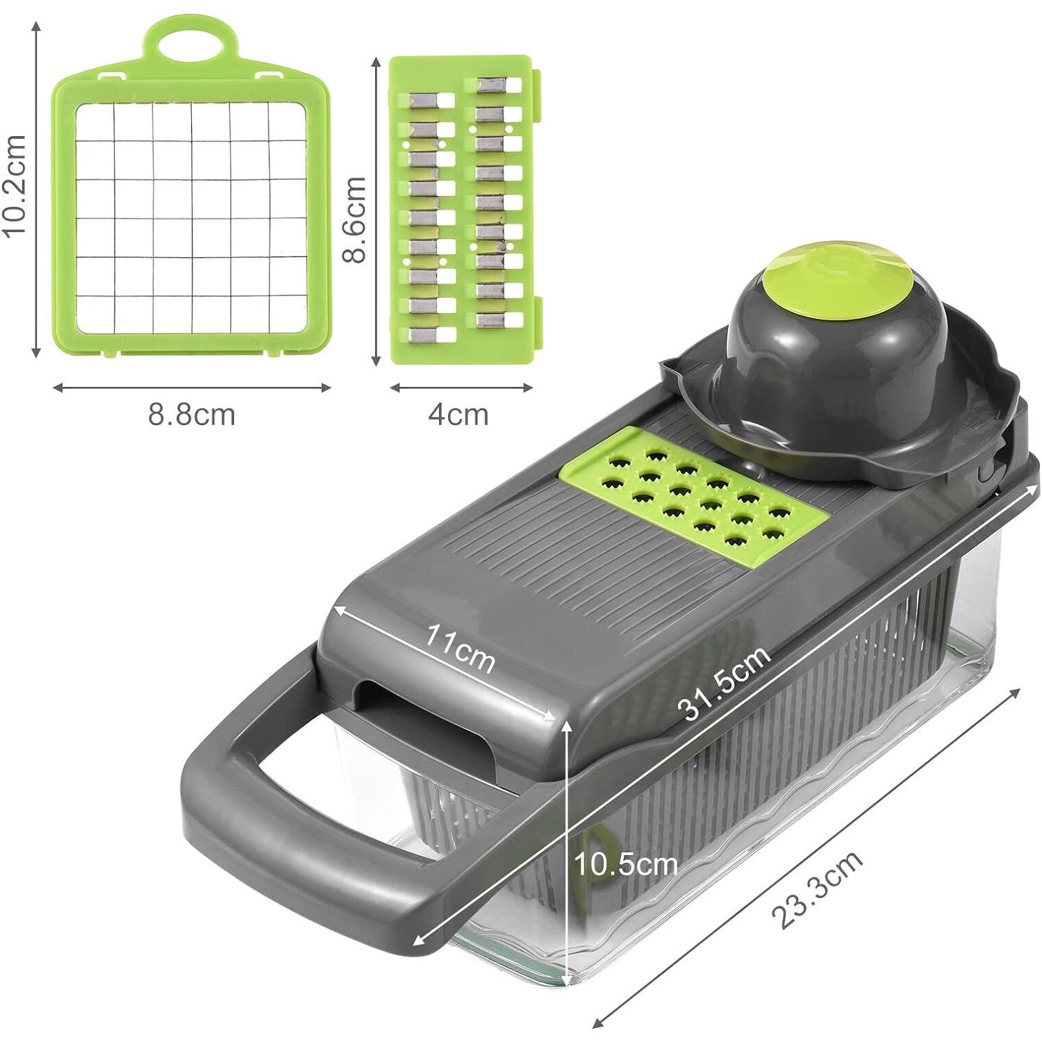 Многофункциональная овощерезка, овощерезка для лука, кухонная овощерезка, композитный инструмент, слайсер, шлифовальный сепаратор для яиц, аксессуары 8 в 1 серый
Многофункциональная овощерезка, овощерезка для лука, кухонная овощерезка, композитный инструмент, слайсер, шлифовальный сепаратор для яиц, аксессуары 8 в 1 серый