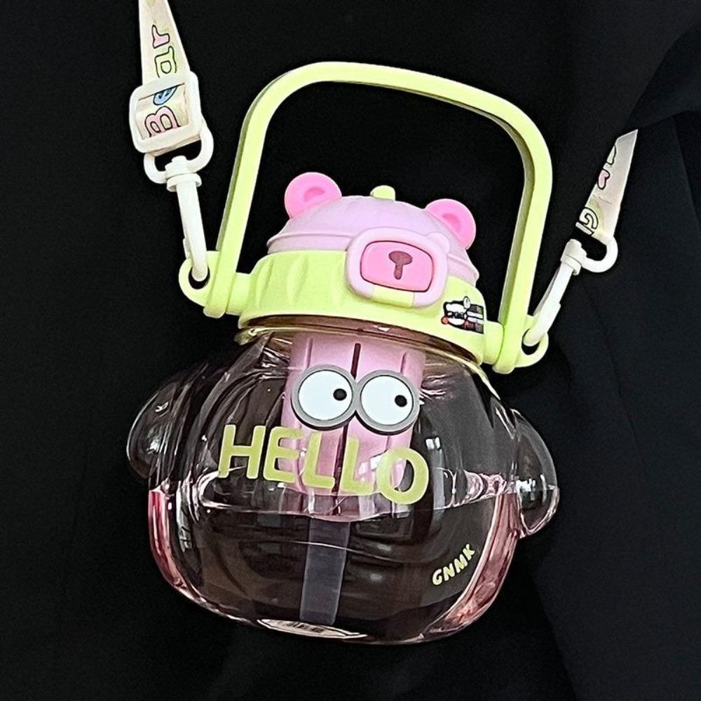 Cute Portable Bear Water Bottle Large Capacity Drinking Cup Straw Cup Home School Decor кавовий
Cute Portable Bear Water Bottle Large Capacity Drinking Cup Straw Cup Home School Decor кавовий