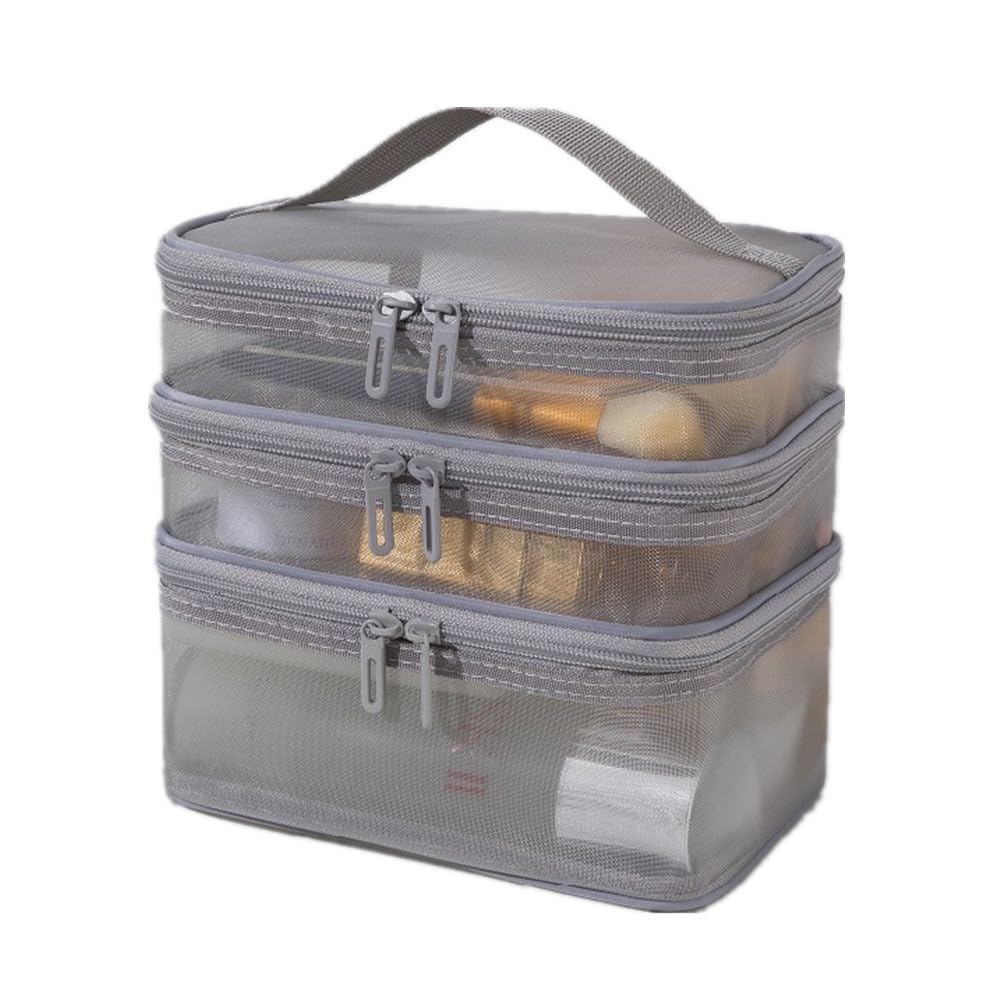 FLORPERRY Cosmetic Mesh Storage Makeup Large Cosmetic Makeup Cosmetic Cosmetic Toiletry Washroom Ultra Travel Business Cosmetic Vanity Gray Three
FLORPERRY Cosmetic Mesh Storage Makeup Large Cosmetic Makeup Cosmetic Cosmetic Toiletry Washroom Ultra Travel Business Cosmetic Vanity Gray Three