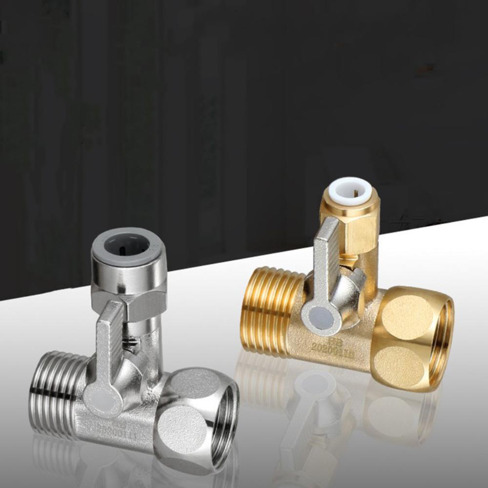 Brass Dichotomous Nut Joint Electroplated Adapter Ball Valve Kitchen Tee Connector Sink style 4
Brass Dichotomous Nut Joint Electroplated Adapter Ball Valve Kitchen Tee Connector Sink style 4
