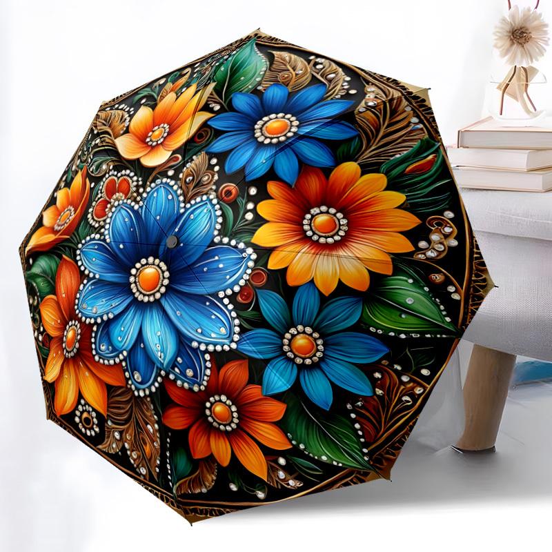 1pc Floral Mandala Automatic Folding Umbrella Durable Iron Frame,All Seasons Home Travel Outdoor Multifunctional Umbrella yy251115122
1pc Floral Mandala Automatic Folding Umbrella Durable Iron Frame,All Seasons Home Travel Outdoor Multifunctional Umbrella yy251115122