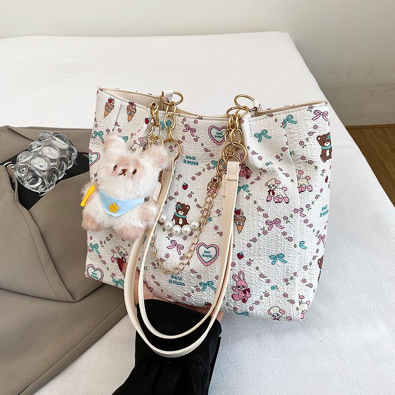 Fashion bag women s new large-capacity trend cartoon shoulder bag niche versatile commuter tote bag Without pendant белый
Fashion bag women s new large-capacity trend cartoon shoulder bag niche versatile commuter tote bag Without pendant белый