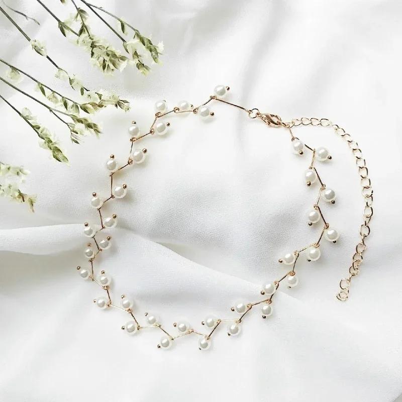 Fashion Elegant Simple Simulation Pearl Clavicle Chain Short Sweet Lady Necklace Pendant Accessories Birthday Creative Gifts gold
Fashion Elegant Simple Simulation Pearl Clavicle Chain Short Sweet Lady Necklace Pendant Accessories Birthday Creative Gifts gold