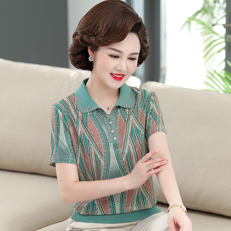 Mom s Ice Silk Short-Sleeve Lapel T-Shirt for Stylish Middle-Aged Women L (Recommended for 40-50 kg) зелёный
Mom s Ice Silk Short-Sleeve Lapel T-Shirt for Stylish Middle-Aged Women L (Recommended for 40-50 kg) зелёный