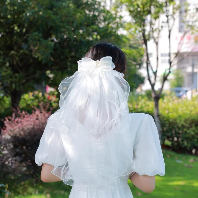 Outdoor Wedding Photo Veil with Sweet Runaway Puff Sleeves for Bride, Featuring Handmade Jewelry and Hair Accessories
Outdoor Wedding Photo Veil with Sweet Runaway Puff Sleeves for Bride, Featuring Handmade Jewelry and Hair Accessories