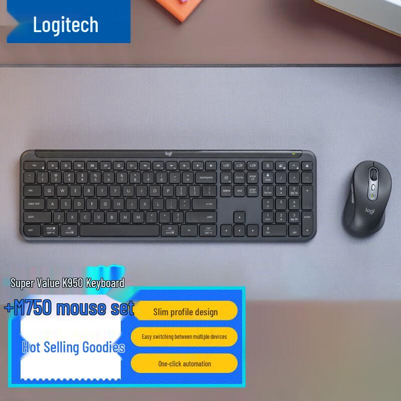 Logitech MK950 Bluetooth Wireless Keyboard and Mouse Combo
Logitech MK950 Bluetooth Wireless Keyboard and Mouse Combo
