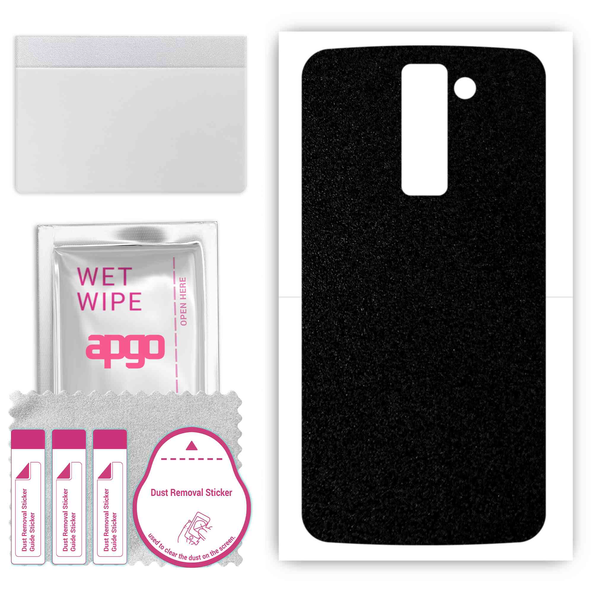 apgo Protective Skin Sticker for the back compatible with LG K10, Wrap Film, Foil, Vinyl - Pattern Matte Black
apgo Protective Skin Sticker for the back compatible with LG K10, Wrap Film, Foil, Vinyl - Pattern Matte Black