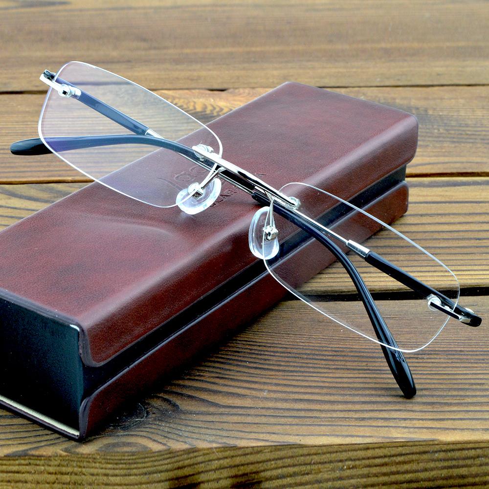 Oval Coated Lenses Rimless Light Weight Spectacles Frame Medical Silicone Nose Pads Antislip Temple Reading Glasses +0.75 To+4 +400 срібний
Oval Coated Lenses Rimless Light Weight Spectacles Frame Medical Silicone Nose Pads Antislip Temple Reading Glasses +0.75 To+4 +400 срібний