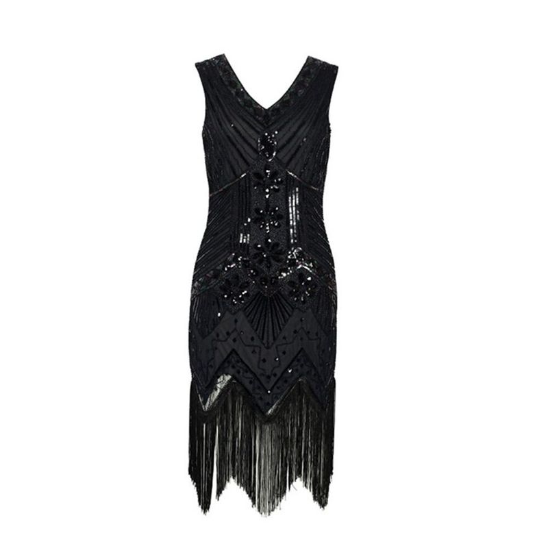 Amazon Wish Foreign Trade Hot 1920S Retro Formal Dress Handmade Beaded Sequins Tassel Evening dress Plus size Black S
Amazon Wish Foreign Trade Hot 1920S Retro Formal Dress Handmade Beaded Sequins Tassel Evening dress Plus size Black S