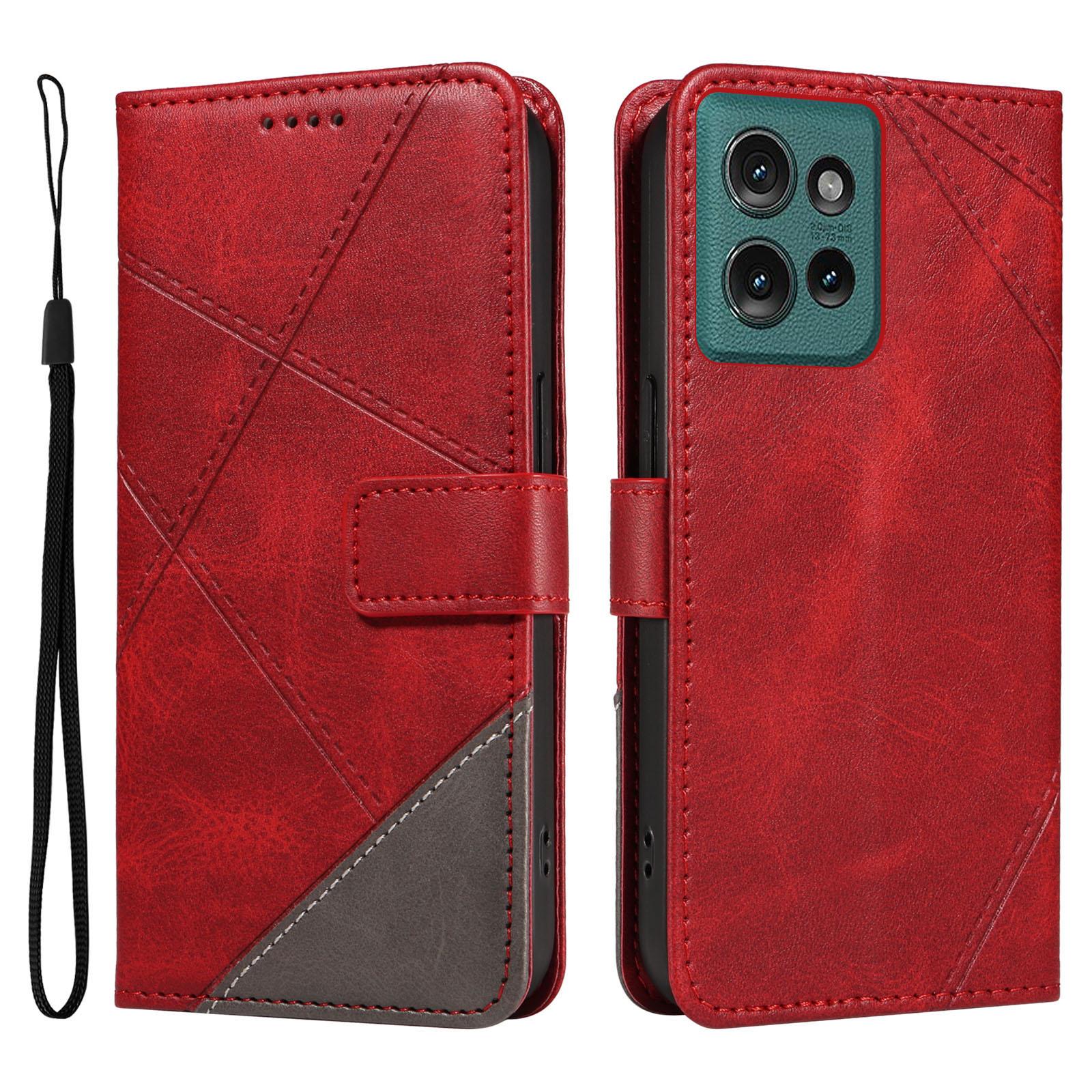 For Motorola Edge 50 5G Case Leather Geometric Line Wallet Phone Cover with Wrist Strap Red
For Motorola Edge 50 5G Case Leather Geometric Line Wallet Phone Cover with Wrist Strap Red