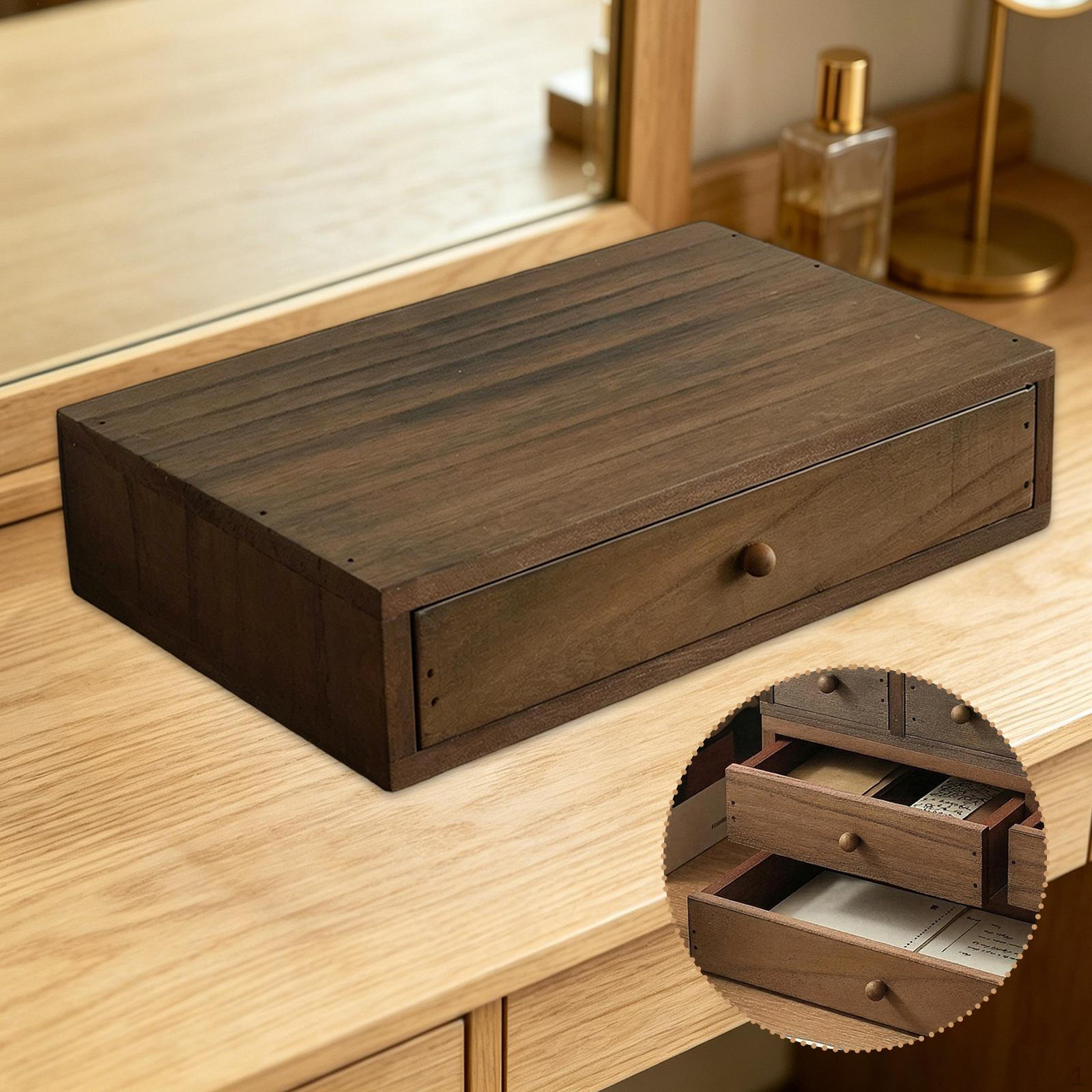Desk Organizer with Sliding Drawer, Stand, Rectangular Storage Option Made of Wood, And Decorative, 1 Drawer
Desk Organizer with Sliding Drawer, Stand, Rectangular Storage Option Made of Wood, And Decorative, 1 Drawer