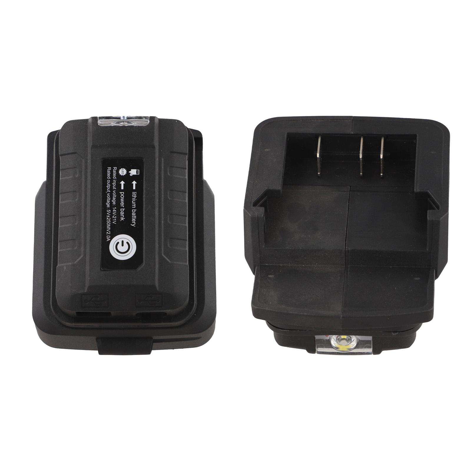 USB Output Battery Adapter for Dongcheng 18V Battery with Flashlight and Intelligent Safety Features for Mobile Charging China Mainland
USB Output Battery Adapter for Dongcheng 18V Battery with Flashlight and Intelligent Safety Features for Mobile Charging China Mainland