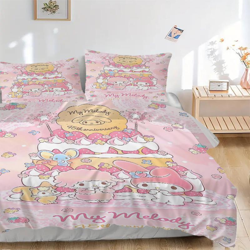 3pcs My Melody 45th Anniversary Cake Celebration Quilt Cover Set - Soft & Comfortable Polyester Fabric, All-Season Breathable Comforter Set For 1 135x200cm
3pcs My Melody 45th Anniversary Cake Celebration Quilt Cover Set - Soft & Comfortable Polyester Fabric, All-Season Breathable Comforter Set For 1 135x200cm