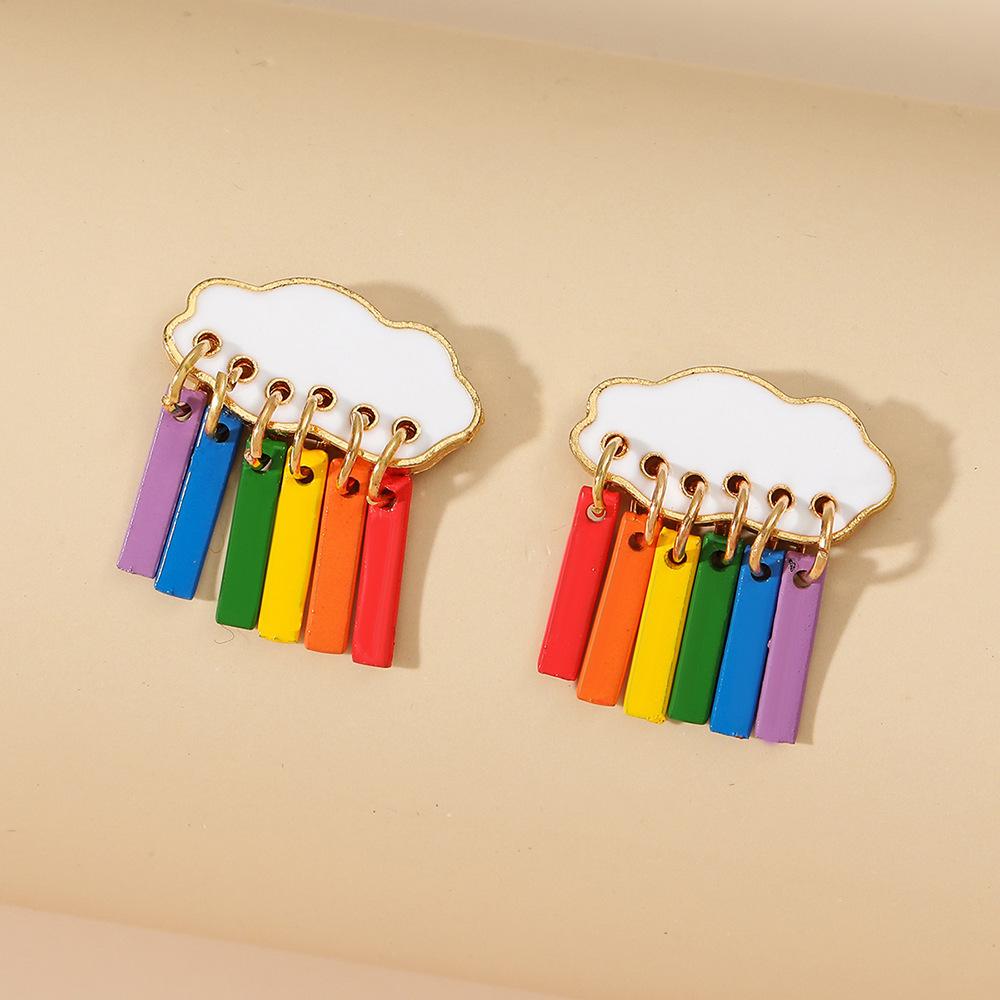 Sweet Korea Zinc Zinc Alloy Drop Earrings Cloud Tassel Rainbow Earrings Boho Style Jewelry Dangle Earrings A
Sweet Korea Zinc Zinc Alloy Drop Earrings Cloud Tassel Rainbow Earrings Boho Style Jewelry Dangle Earrings A