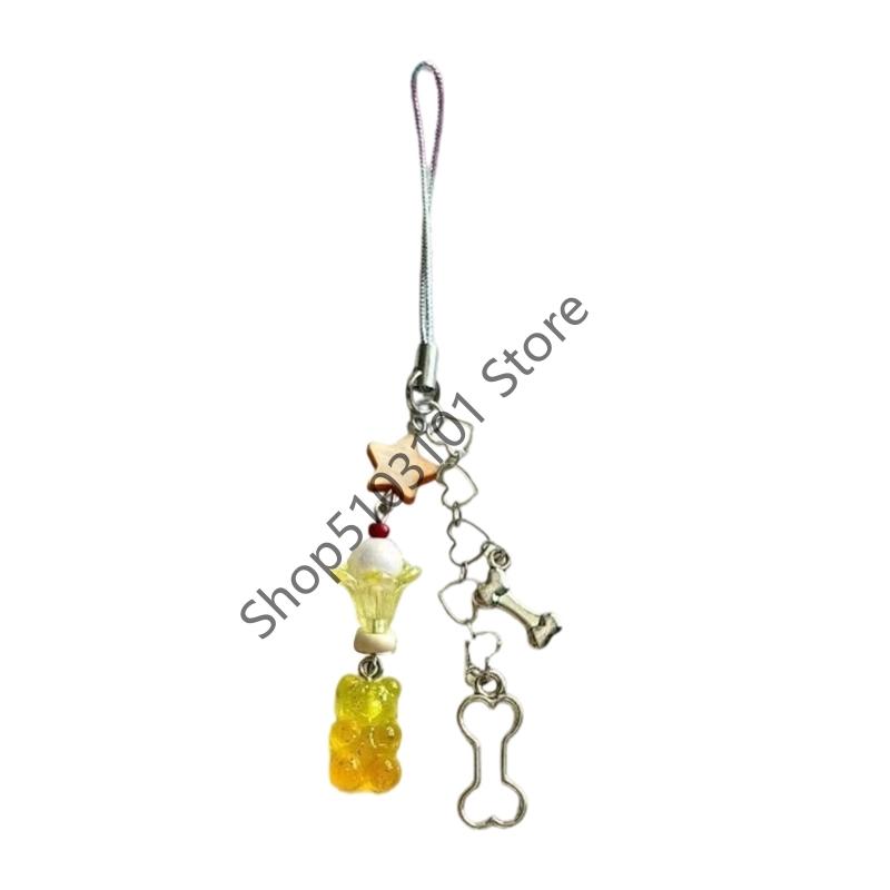 Y2K Ice Cream Clover Keychain Little Bear Beaded Phone Chain Cute Kawaii Simulated Food Dessert Cake Cup Key Chain Bag Pendant
Y2K Ice Cream Clover Keychain Little Bear Beaded Phone Chain Cute Kawaii Simulated Food Dessert Cake Cup Key Chain Bag Pendant