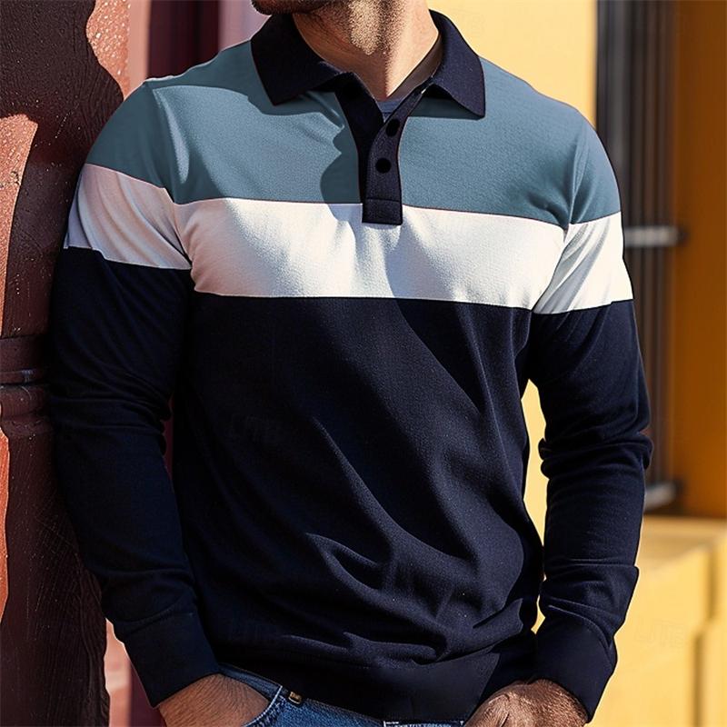 Simple Stripe Pattern Polo Shirt Fashion Casual Mens 3D Printed Long Sleeve Polo T Shirts Loose Spring Autumn Streetwear Tops L синій
Simple Stripe Pattern Polo Shirt Fashion Casual Mens 3D Printed Long Sleeve Polo T Shirts Loose Spring Autumn Streetwear Tops L синій