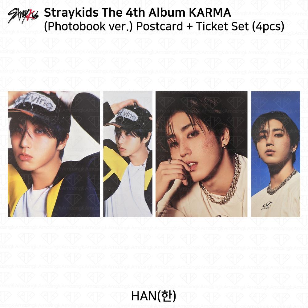 Stray Kids 4-й альбом Karma версія фотокниги Офіційна фотокартка Han Postcard Ticket
Stray Kids 4-й альбом Karma версія фотокниги Офіційна фотокартка Han Postcard Ticket