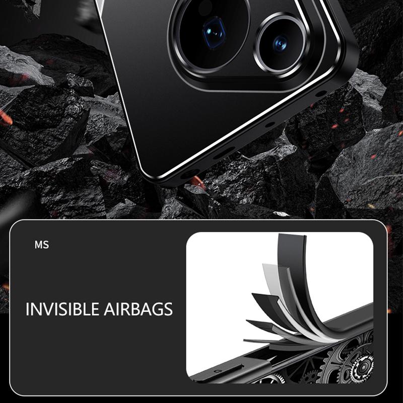 For Huawei Pura 70 Case Aluminum Alloy+PC+TPU Anti-fall Phone Cover Silver 
For Huawei Pura 70 Case Aluminum Alloy+PC+TPU Anti-fall Phone Cover Silver