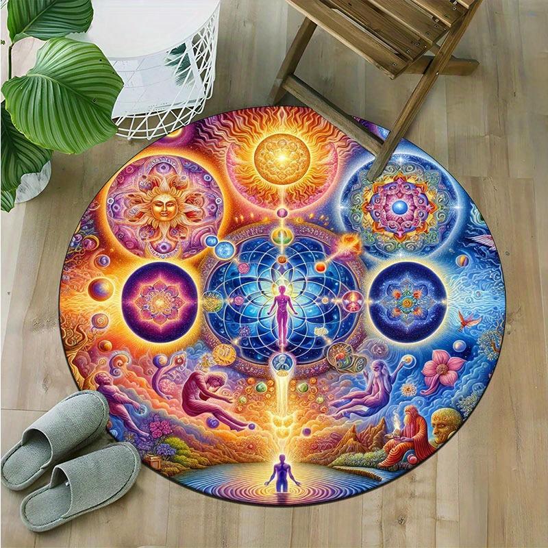 Spiritual Round Rug - Life Source Crystal Velvet Meditation Mat, Non-Slip Yoga & Home Decor 60cm
Spiritual Round Rug - Life Source Crystal Velvet Meditation Mat, Non-Slip Yoga & Home Decor 60cm
