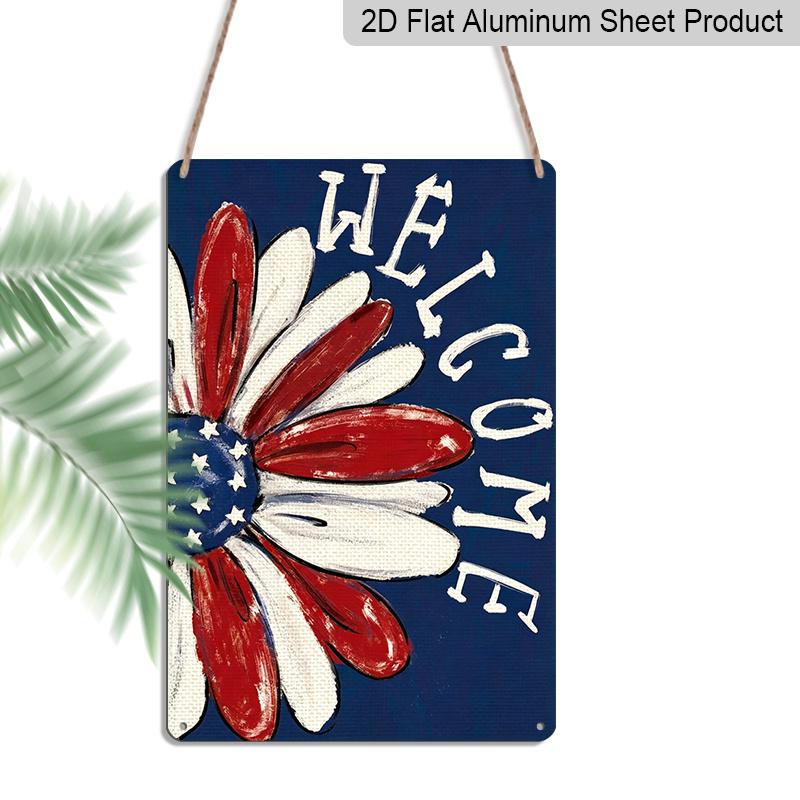 2D Flat Patriotic Flower Welcome Metal Sign, 8×12 Inch Aluminum Wall Art, American Flag Daisy Design, Durable Decor for 4th of July, Memorial Day 20*30cm
2D Flat Patriotic Flower Welcome Metal Sign, 8×12 Inch Aluminum Wall Art, American Flag Daisy Design, Durable Decor for 4th of July, Memorial Day 20*30cm