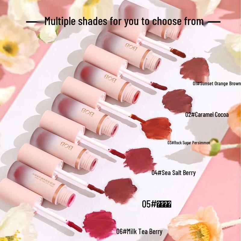 BOB Charming Mist Silky Matte Lip Mud - Pigmented Whitening Lip Gloss for Students 06# Milk Coffee Berry
BOB Charming Mist Silky Matte Lip Mud - Pigmented Whitening Lip Gloss for Students 06# Milk Coffee Berry