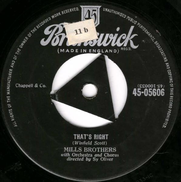 7-дюймовая пластинка MILLS BROTHERS - That s Right 4505606 Brunswick 1956 UK Jazz б/у
7-дюймовая пластинка MILLS BROTHERS - That s Right 4505606 Brunswick 1956 UK Jazz б/у