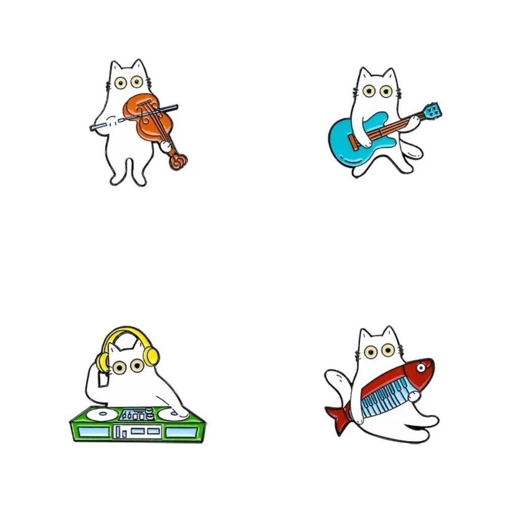 Guitar Cat-shape Brooch Violin Animal Theme Metal Pin Elegant Music Cat Badges Cloth Decoration DJ Cat
Guitar Cat-shape Brooch Violin Animal Theme Metal Pin Elegant Music Cat Badges Cloth Decoration DJ Cat