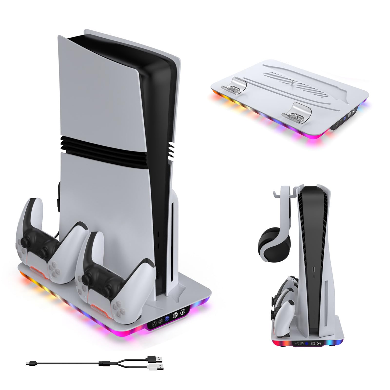 Сумісний з PS5 Вертикальне охолодження 3 рівні швидкості вітру PS5 Вертикальний PS5 Диск Одночасна зарядка 2 PS5 Охолодження Оригінальне охолодження PlayStation 5
Сумісний з PS5 Вертикальне охолодження 3 рівні швидкості вітру PS5 Вертикальний PS5 Диск Одночасна зарядка 2 PS5 Охолодження Оригінальне охолодження PlayStation 5