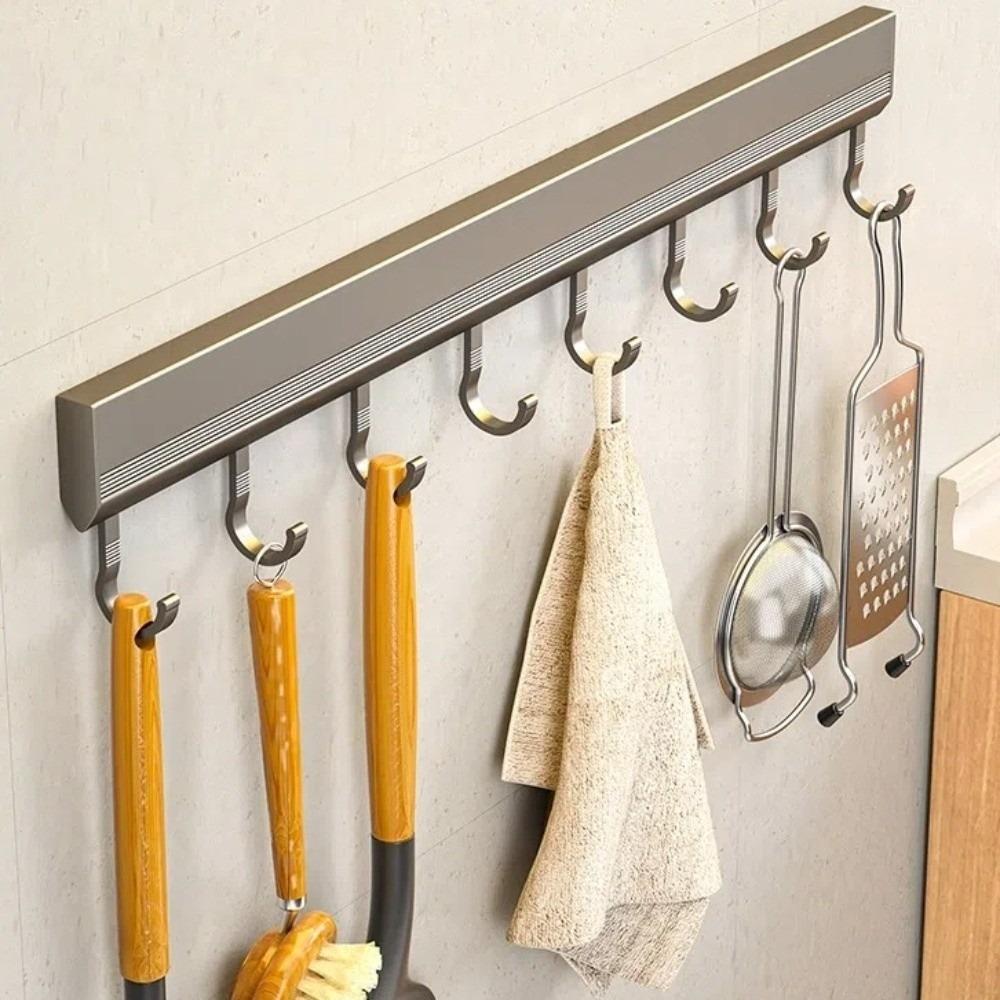Wall Mounted Alloy Hook Rack Punch Free Utensil Storage Rack Quality Kitchen Storage Rack Kitchen 4 hooks
Wall Mounted Alloy Hook Rack Punch Free Utensil Storage Rack Quality Kitchen Storage Rack Kitchen 4 hooks