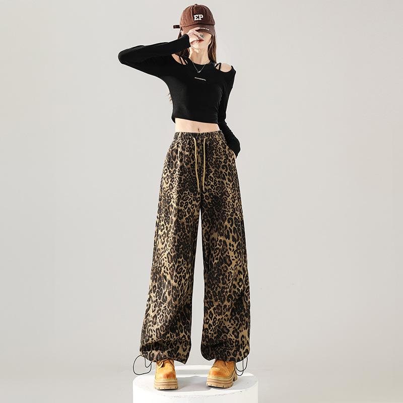 Leopard Print Wide Leg Tapered Cargo Pants - 2026 Spring/Summer Collection, 100% Cotton, Two-Wear Casual Sports Style XL
Leopard Print Wide Leg Tapered Cargo Pants - 2026 Spring/Summer Collection, 100% Cotton, Two-Wear Casual Sports Style XL