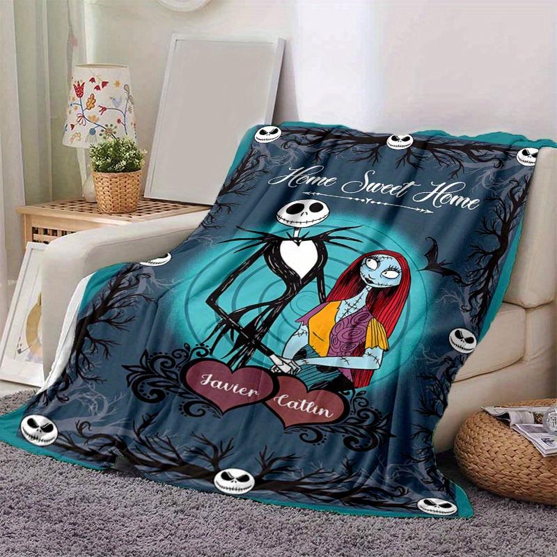 1pc. Cute Nightmare Before Christmas Jack Skellington & Sally Home Sweet Home Throw Blanket, Cozy Blanket for Couch, Bed, Car, Soft Warm Bla 100x150cm
1pc. Cute Nightmare Before Christmas Jack Skellington & Sally Home Sweet Home Throw Blanket, Cozy Blanket for Couch, Bed, Car, Soft Warm Bla 100x150cm