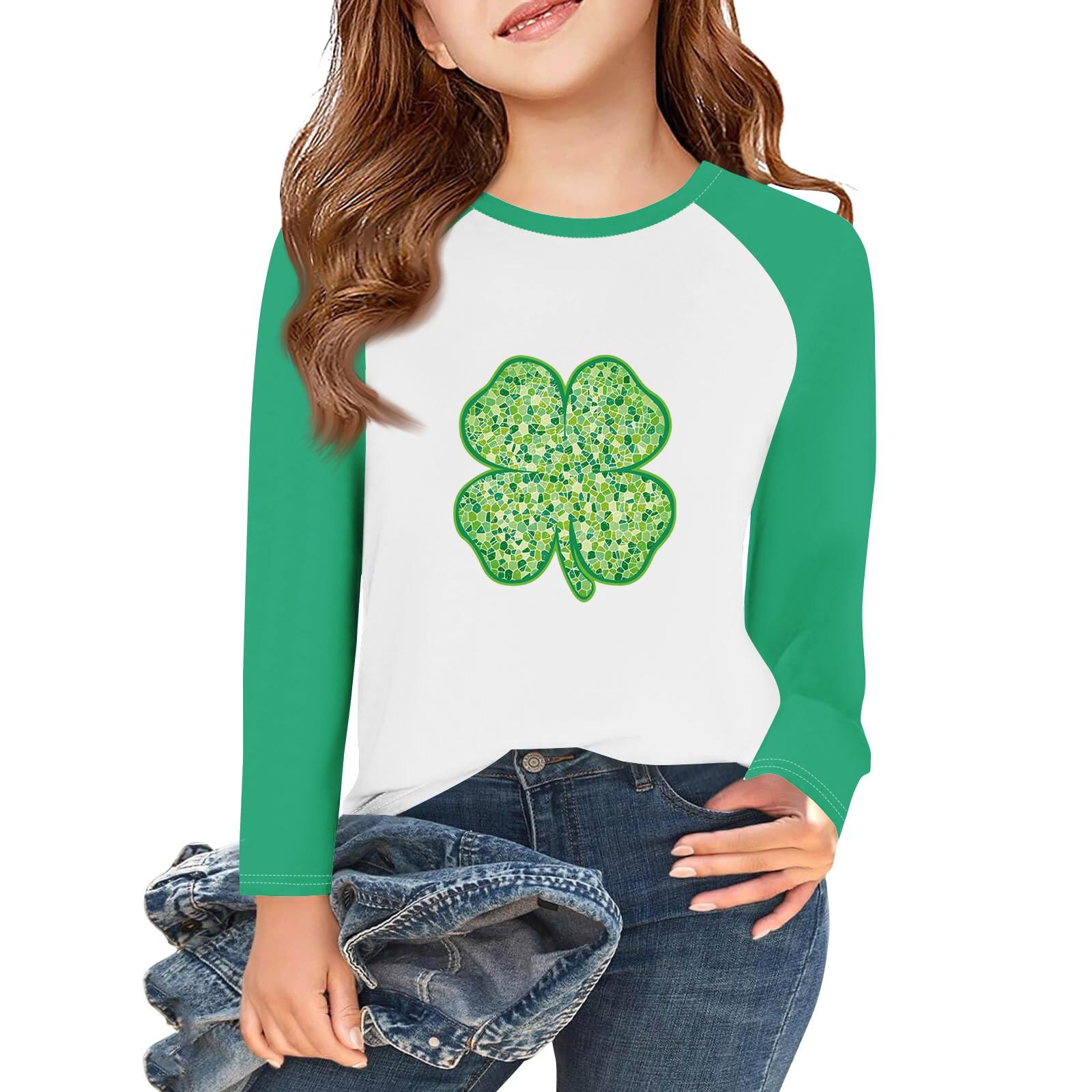 Девочки Длинный рукав St. Футболки ко Дню Святого Патрика, детские осенние топы, базовые футболки с круглым вырезом, 5–14 лет 10 циан
Девочки Длинный рукав St. Футболки ко Дню Святого Патрика, детские осенние топы, базовые футболки с круглым вырезом, 5–14 лет 10 циан