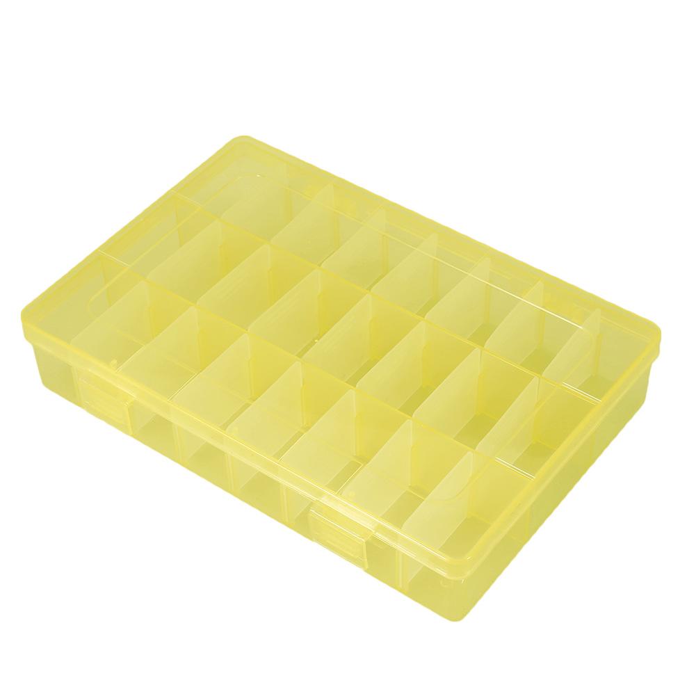 24 Grids Plastic Jewelry Adjustable Box Detachable Organizer Beads Storage Case (Yellow) жовтий
24 Grids Plastic Jewelry Adjustable Box Detachable Organizer Beads Storage Case (Yellow) жовтий