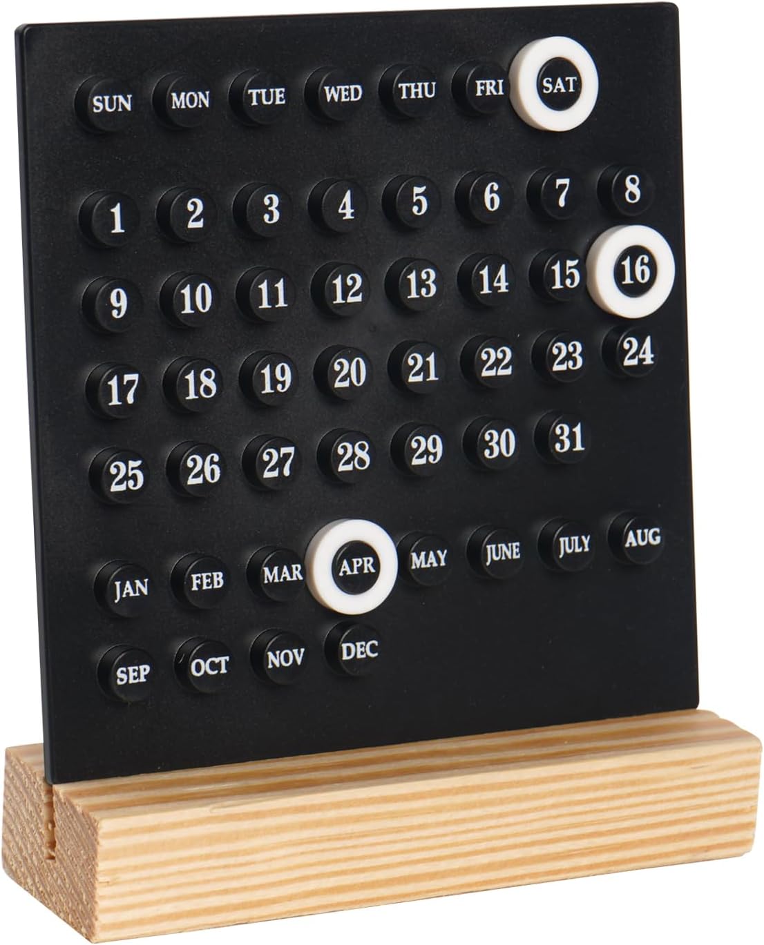GDYOOSHOW Perpetual Calendar Desk Wood Calendar Stand Acrylic Calendar Desktop Decor for Livingroom Office Shop Bar Week Month Day Display(1pc black)
GDYOOSHOW Perpetual Calendar Desk Wood Calendar Stand Acrylic Calendar Desktop Decor for Livingroom Office Shop Bar Week Month Day Display(1pc black)