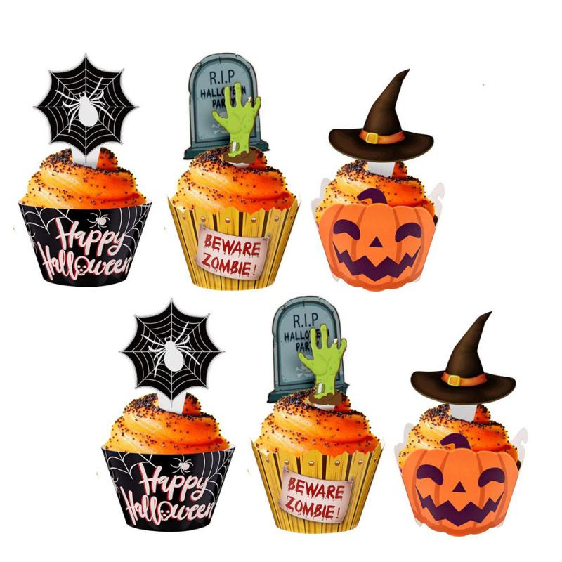 48Pcs Halloween Cupcake Wrapper Paper Baking Cup Party Cake Decoration Topper
48Pcs Halloween Cupcake Wrapper Paper Baking Cup Party Cake Decoration Topper