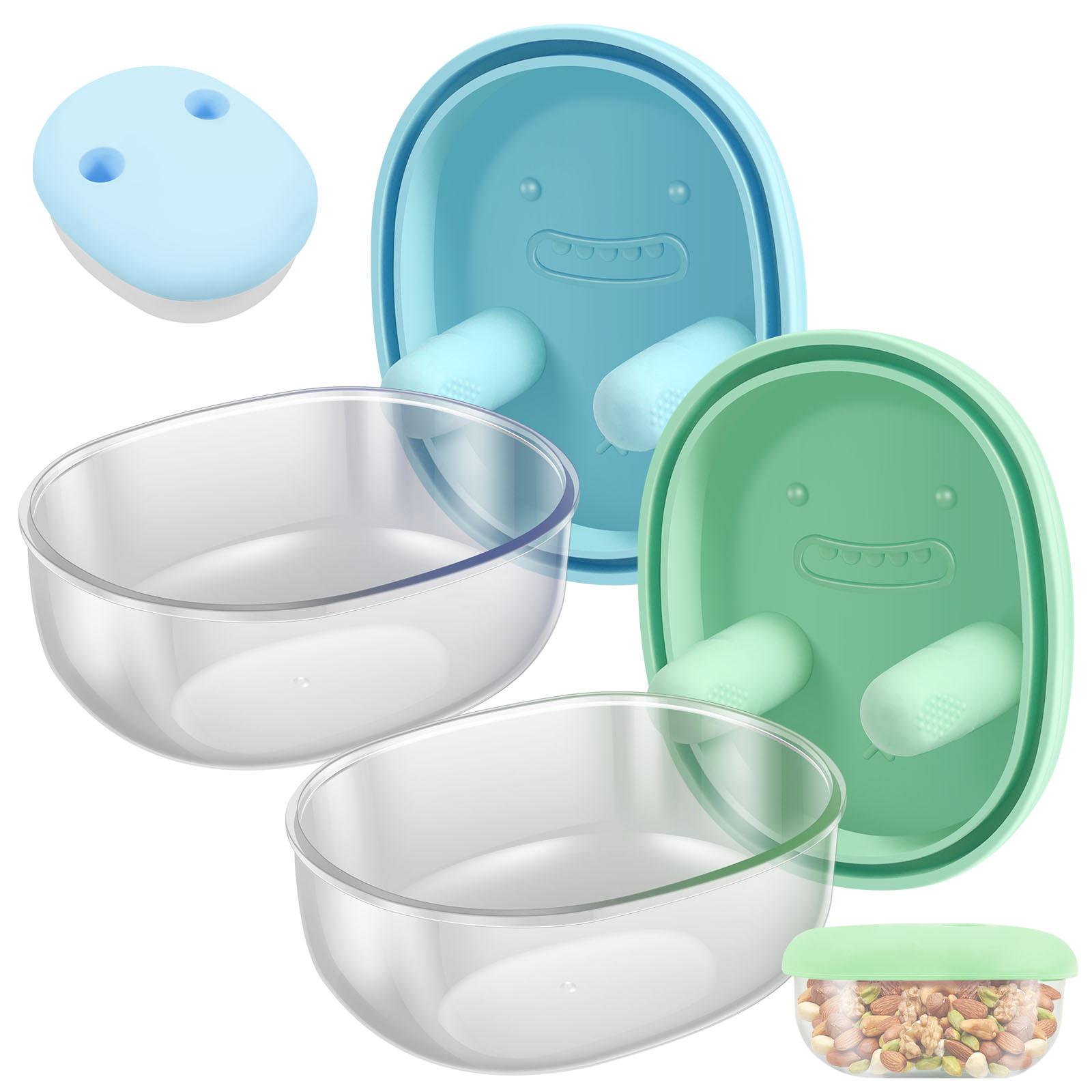2Pcs Snack Storage Box 2in1 Snack Finger Container with Fingertip Silicone Lid Portable Food Storage Container for Cookies Fruit
2Pcs Snack Storage Box 2in1 Snack Finger Container with Fingertip Silicone Lid Portable Food Storage Container for Cookies Fruit